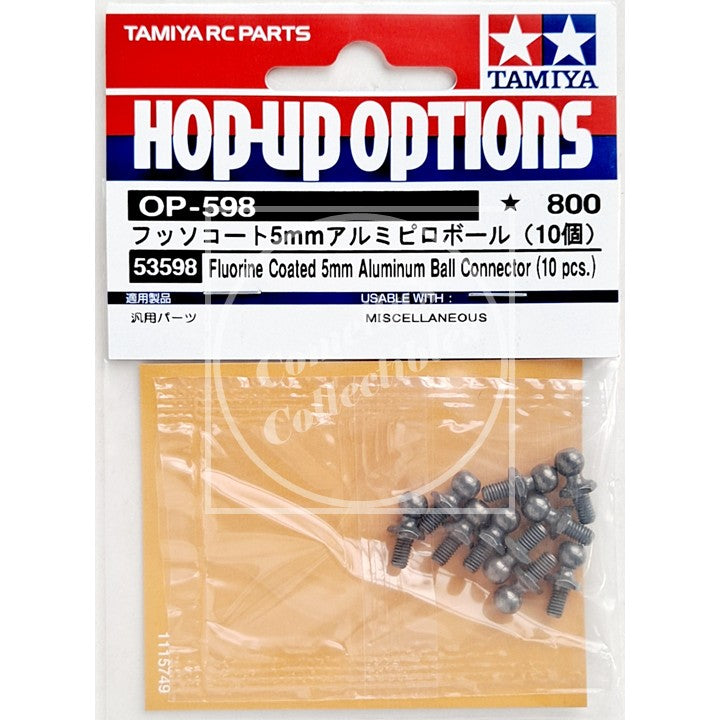 Tamiya 53598 Hop-Up Fluorine Coated 5mm Aluminum Ball Connector (10 pcs)