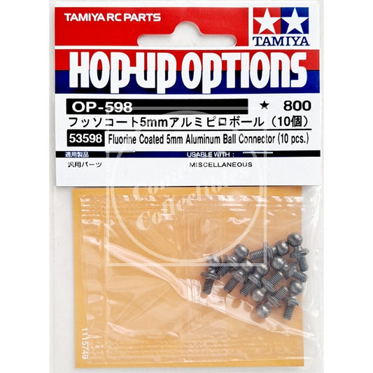 Tamiya 53598 Hop-Up Fluorine Coated 5mm Aluminum Ball Connector (10 pcs)
