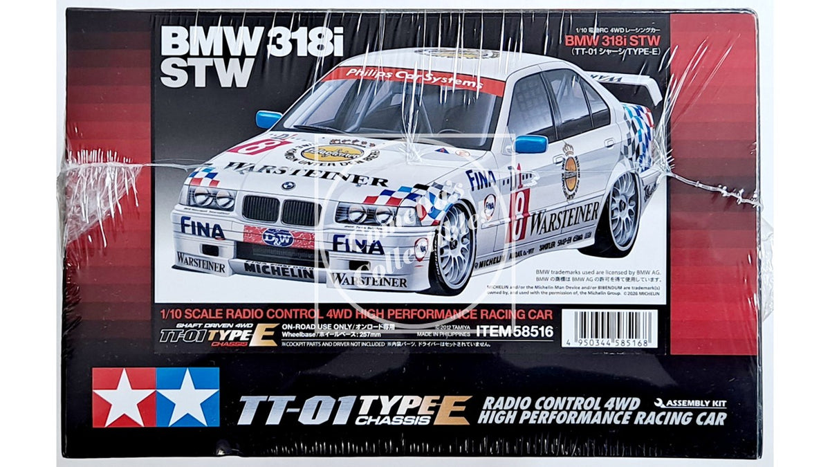 Tamiya 58516 BMW 318i STW Kit 1/10 RC TT-01E with Motor & ESC