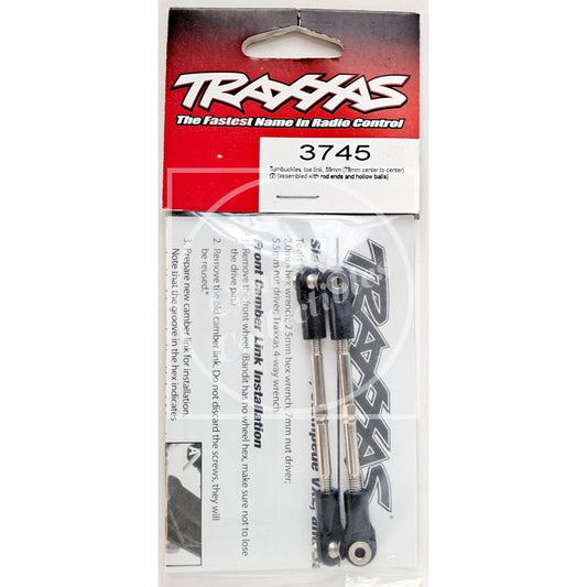 Traxxas 3745 59mm Adjustable Steel Toe Links (2 links)