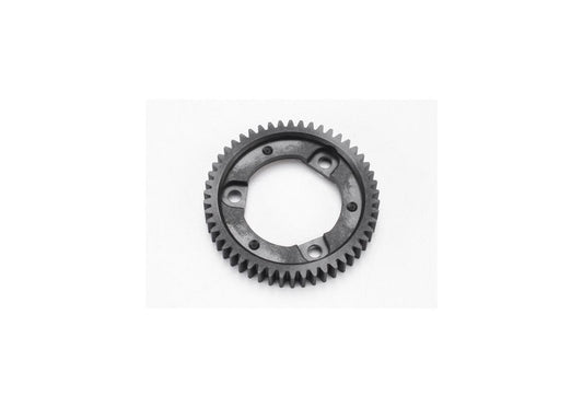 A black metal spur gear ring with a circular hub and mounting holes, shown on a plain white background.