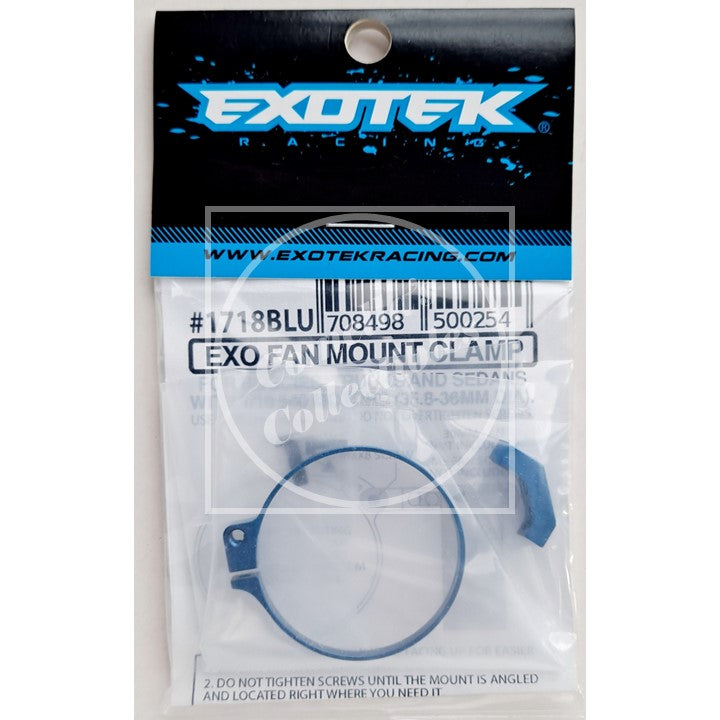 Exotek EXO Fan Mount Clamp Blue 540 Size #1718BLU