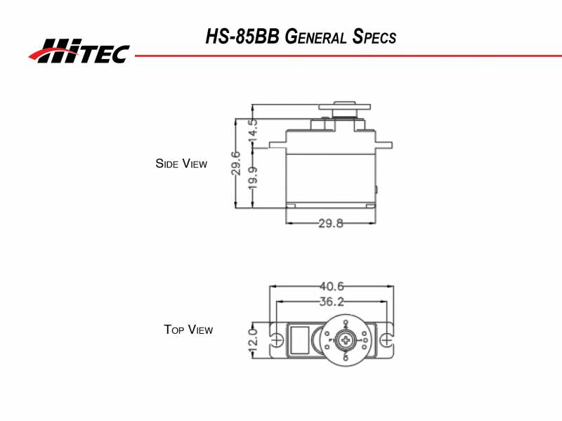 Hitec HS-85BB+ Mighty Micro Servo #31085S