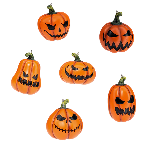Halloween Tree Pack w/Mini Ornaments and Red LED Lights by Horrornaments