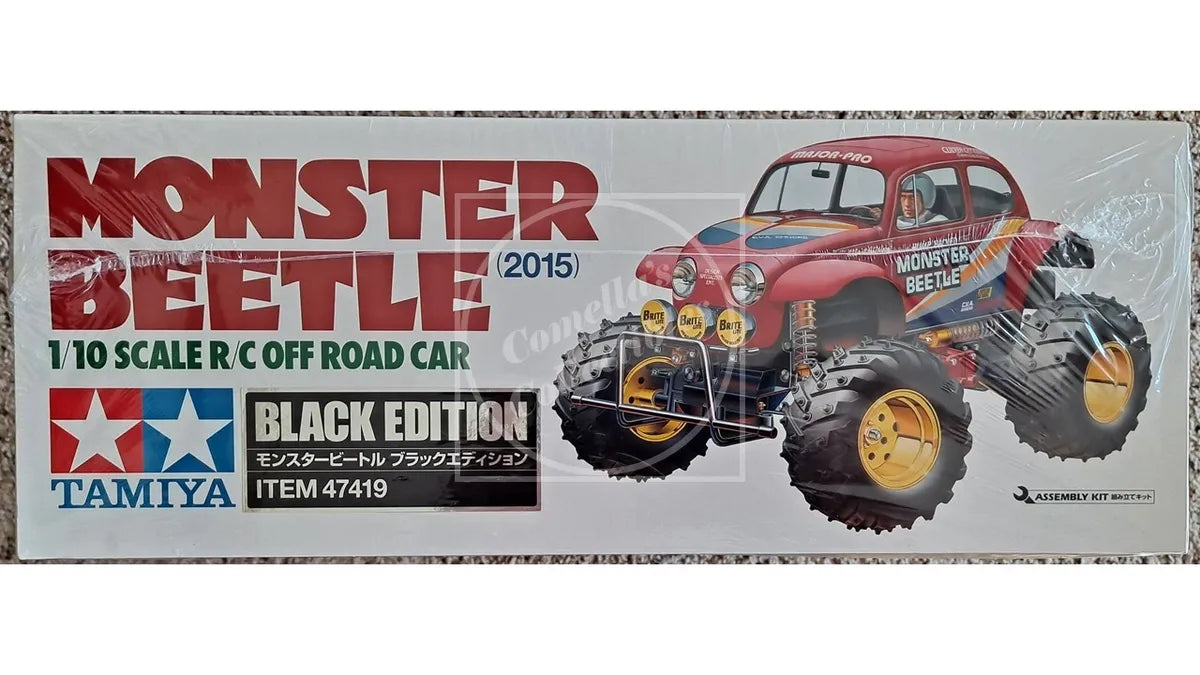 Tamiya 1/10 VW Monster Beetle Black 2015 2WD Kit with 540 Motor & ESC #47419-60A