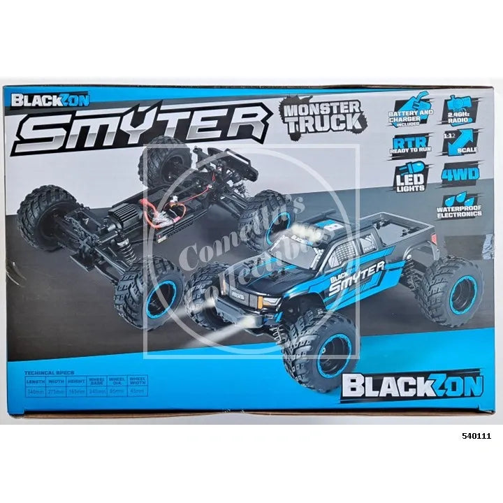 BlackZon Smyter 1:12 Monster Truck RTR Combo 4WD LED 2.4GHz Batt Charger 540111