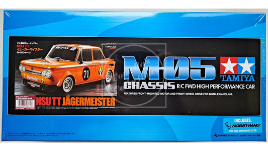 Tamiya 1/10 NSU TT Jägermeister Kit M-05 Chassis FWD w/ Motor & ESC #58649-60A