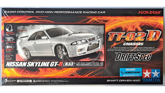Tamiya RC 1/10 Nissan GT-R (R33) 4WD Drift Spec Kit TT-02D Chassis 58604-60A