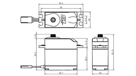 Savox Budget Analog Servo .15/111oz-in (8kg-cm) @6v, Standard Size, Metal Gears