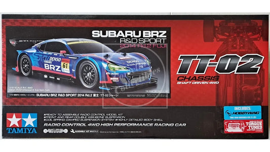 Tamiya 1/10 Subaru BRZ R&D Sport 4WD Kit TT-02 Chassis Motor & ESC #58607-60A