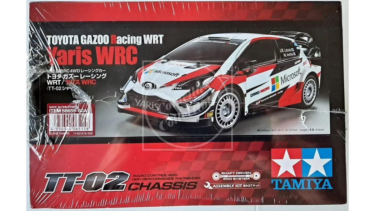 Tamiya 1/10 Toyota Gazoo Yaris WRC 4WD Kit w/ Motor ESC TT-02 Chassis #58659-60A