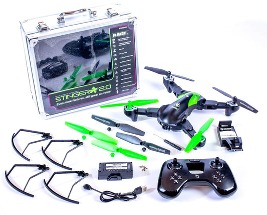 Rage RC Stinger 2.0 Ready To Fly WiFi FPV Drone w/ 1080p HD Camera RGR4400
