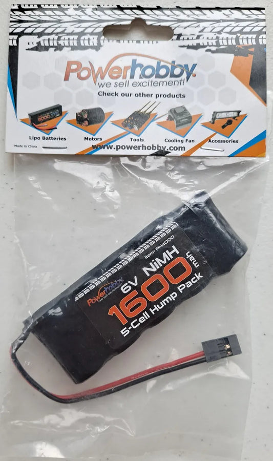 Powerhobby 6V 1600mAh NiMH Flat Battery Pack with Hitec Connector PH4001