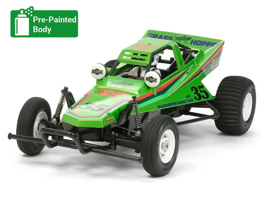 Tamiya 1/10 Candy Green Grasshopper 2WD Buggy Kit w/ Motor & ESC #47348-60A