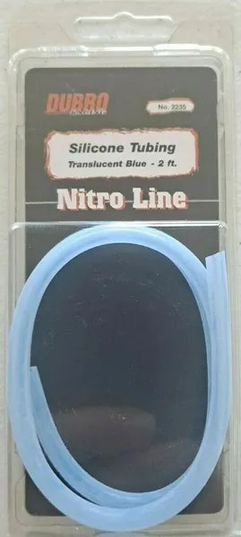 DUBRO Racing Silicone Nitro Fuel Line Tubing, Translucent Blue, 2' - 2235