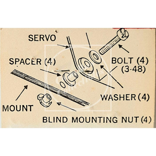 Vintage NOS Du-Bro Servo Mounting Hardware #SM-55