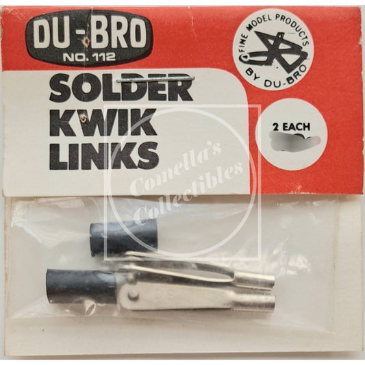 Vintage NOS Du-Bro 2-56 Solder Kwik-Links (2 pcs) #112
