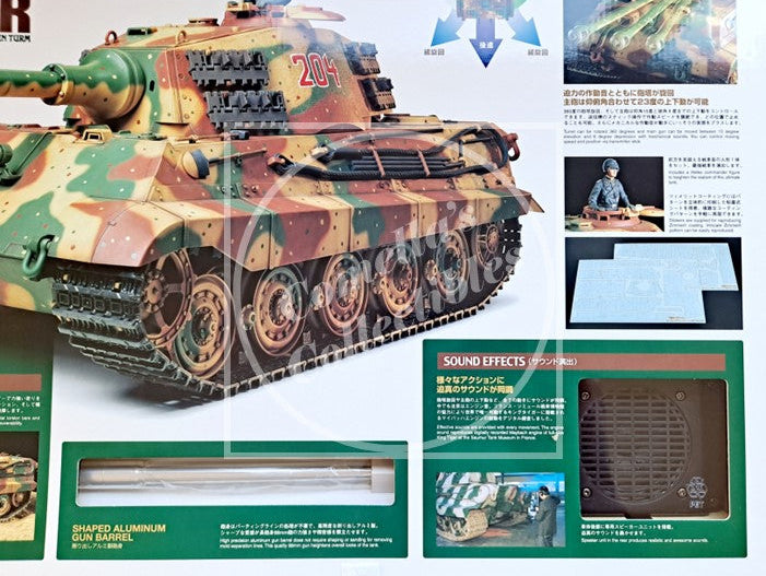 Tamiya RC 1:16 King Tiger Production Turret Full Option Tank Kit #56018