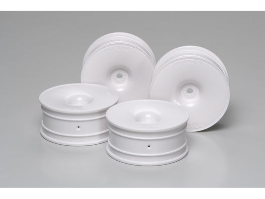 Tamiya Hop-Up Medium-Narrow White Dish Wheels (Offset +2) (4 pcs) 53473