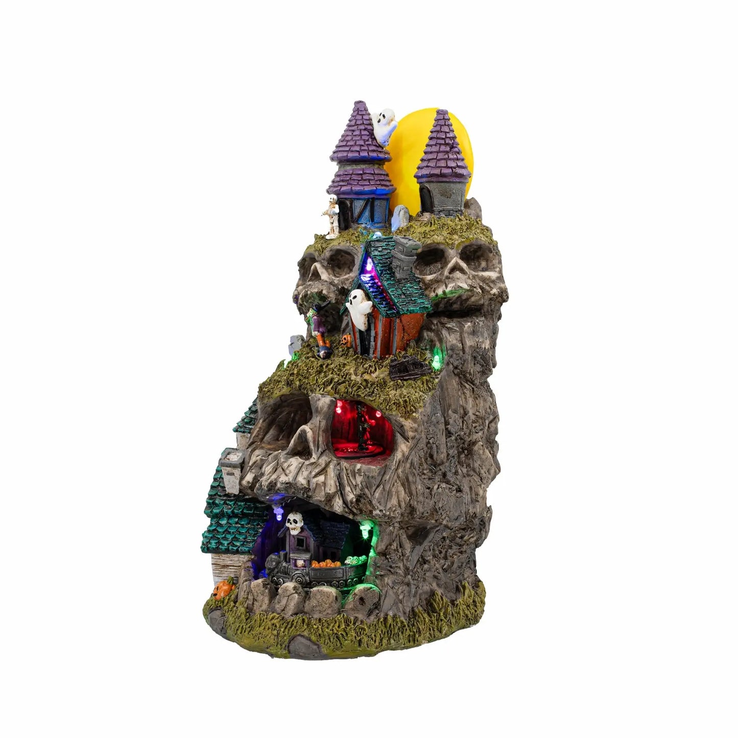 FG Square Skullstone Hollow Animated Halloween Village Building M-FG2420
