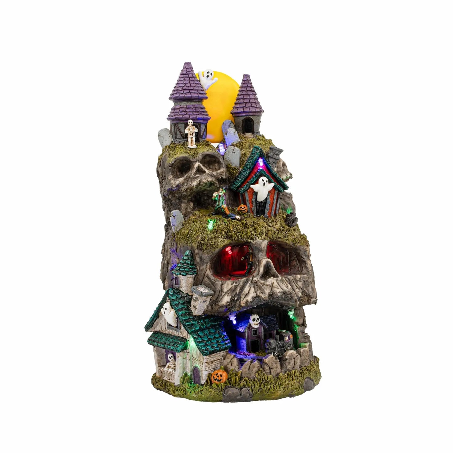 FG Square Skullstone Hollow Animated Halloween Village Building M-FG2420
