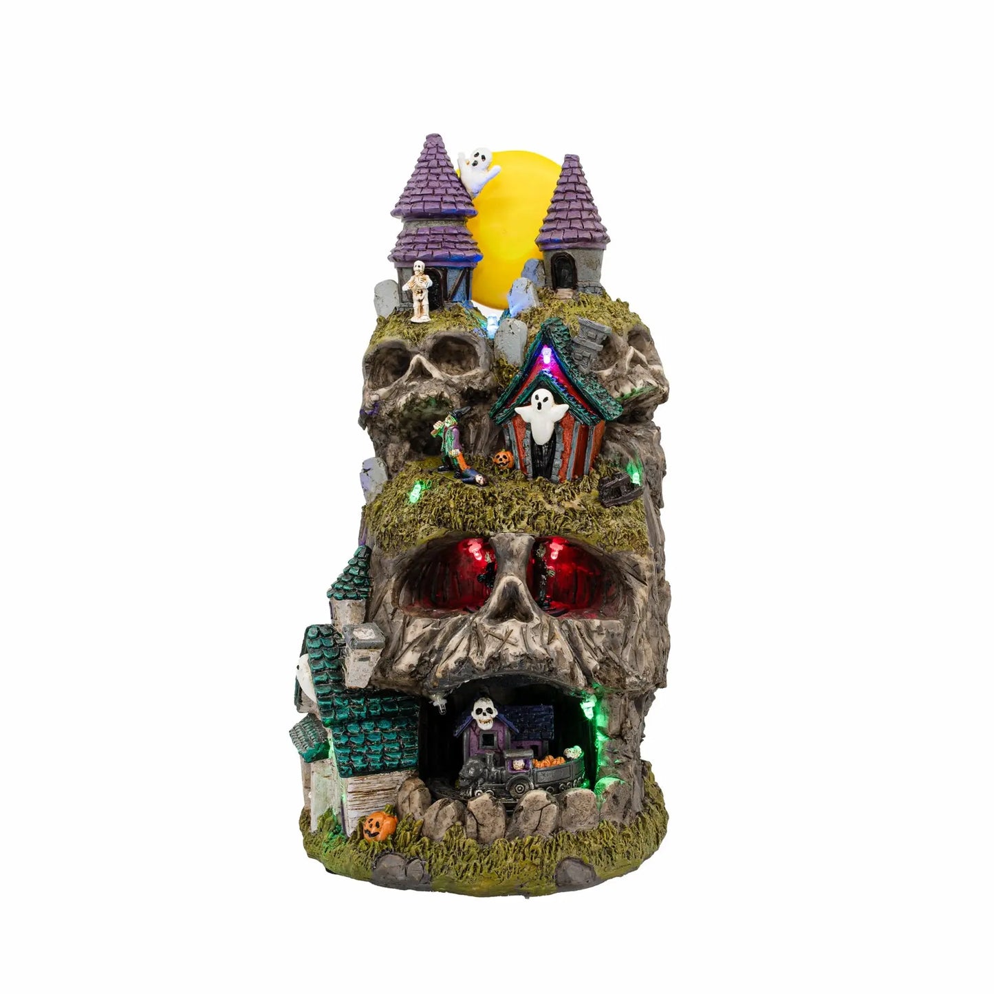 FG Square Skullstone Hollow Animated Halloween Village Building M-FG2420