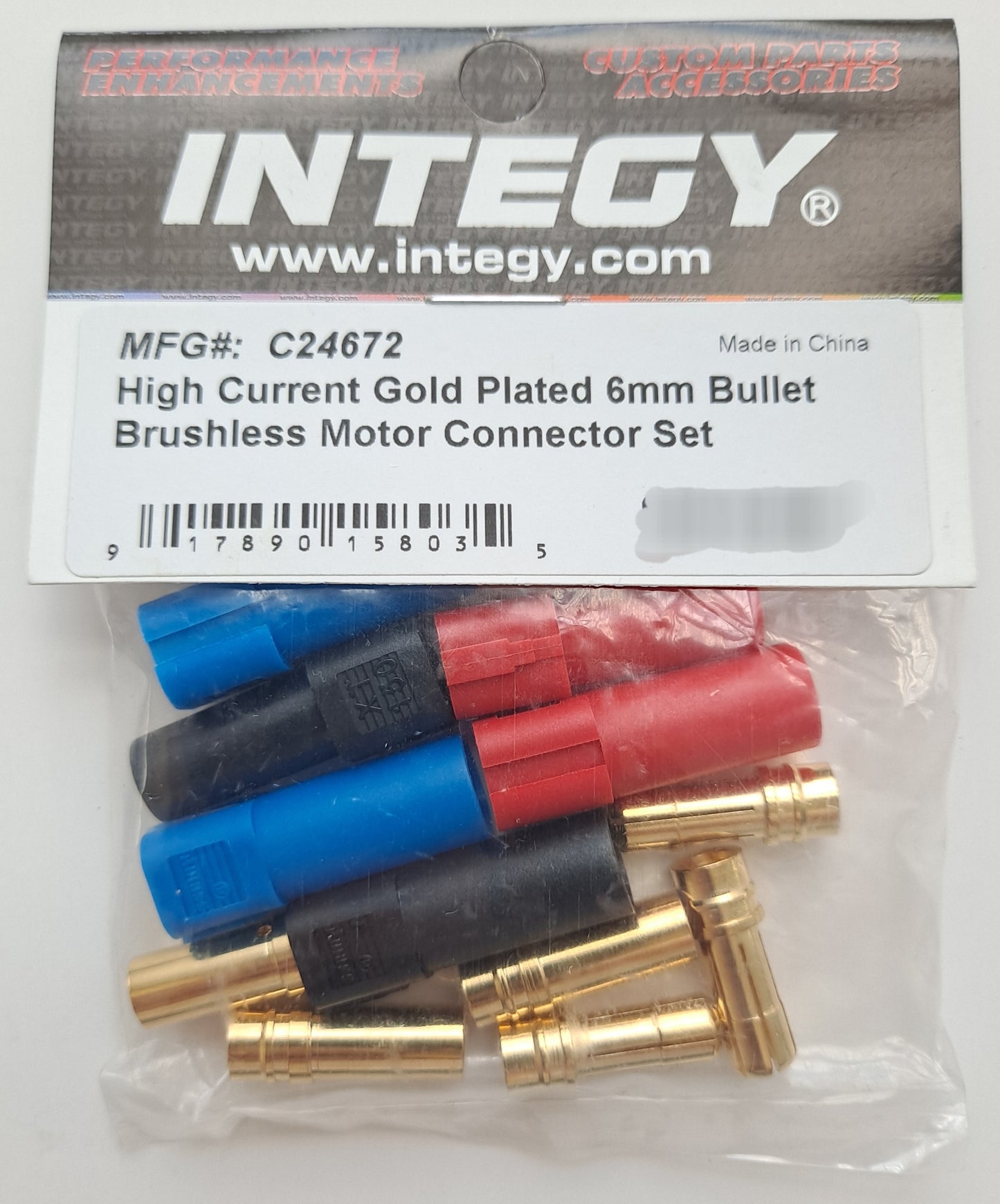 Integy High Current Gold Plated 6mm Bullet Brushless Motor Connector Set C24672