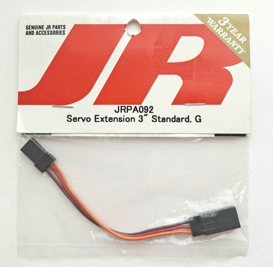 JR 3" Standard Gold Servo Extension Cable JRPA092