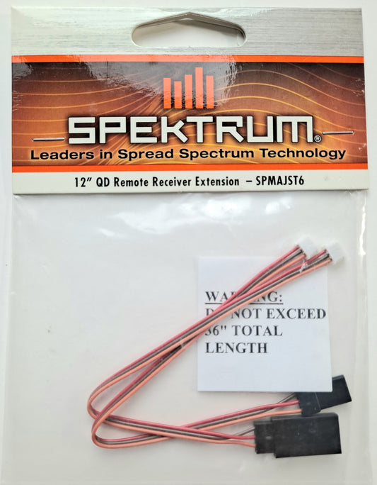 Spektrum 12" QD Remote Receiver Extension Cable SPMAJST6