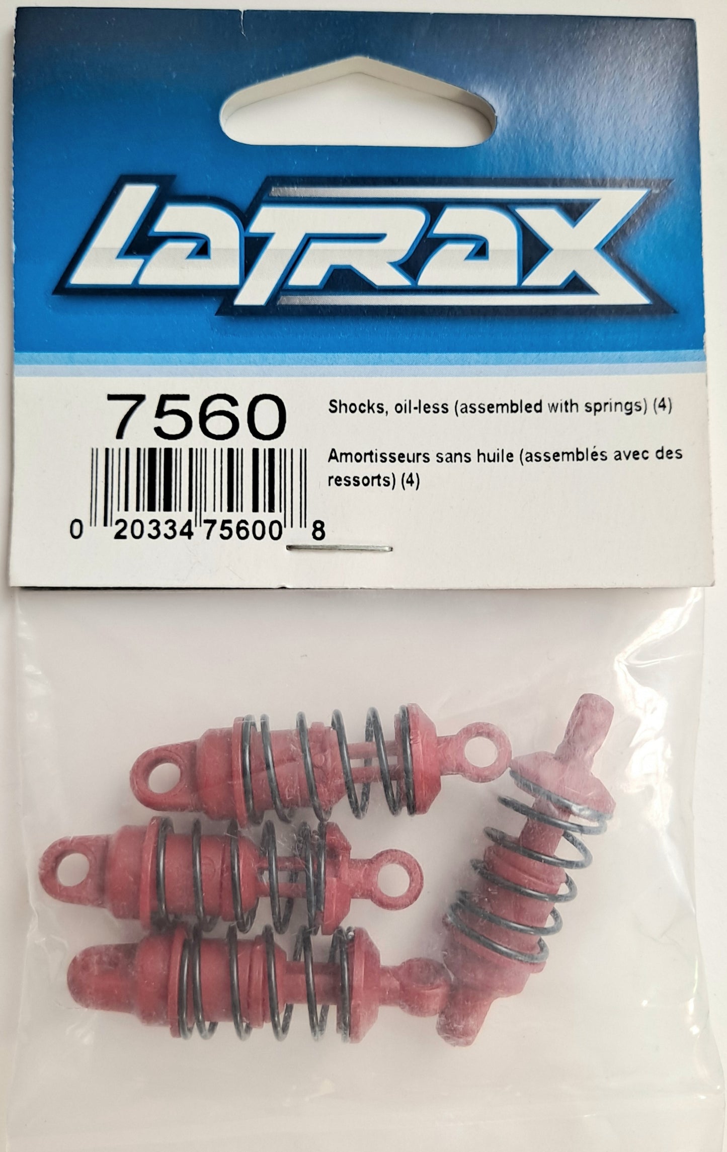 LaTrax® Oil-Less Shocks Assembled with Springs (4 pcs) #7560