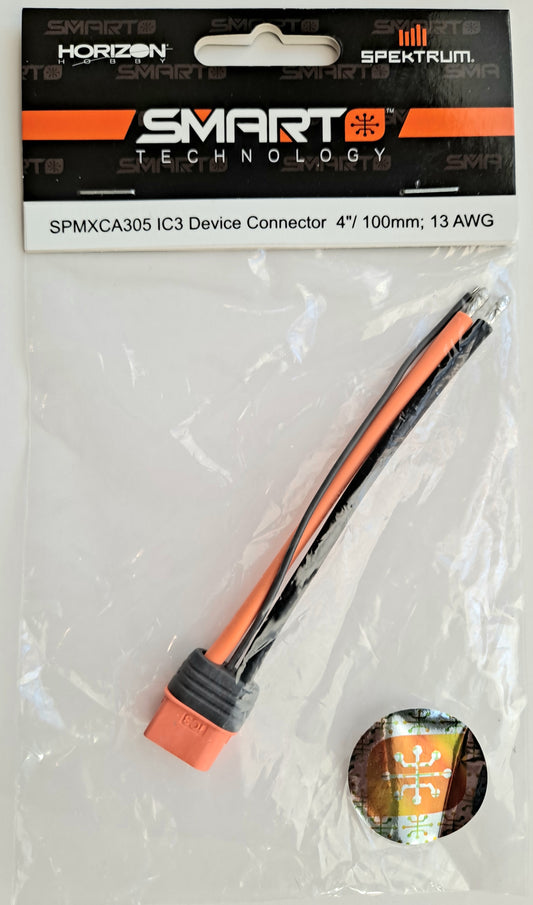 Spektrum 4" (100mm) IC3 Device Connector 13 AWG SPMXCA305