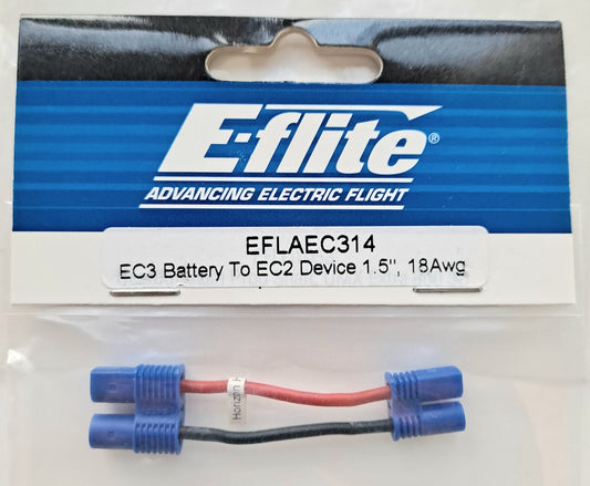 E-Flite 1.5" EC3 Battery to EC2 Device Lead 18 AWG EFLAEC314