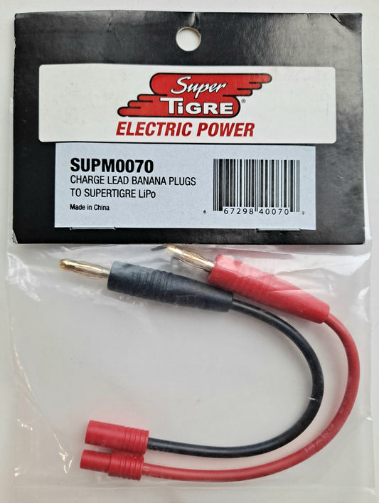 Super Tigre LiPo to Banana Plugs Charge Lead SUPM0070