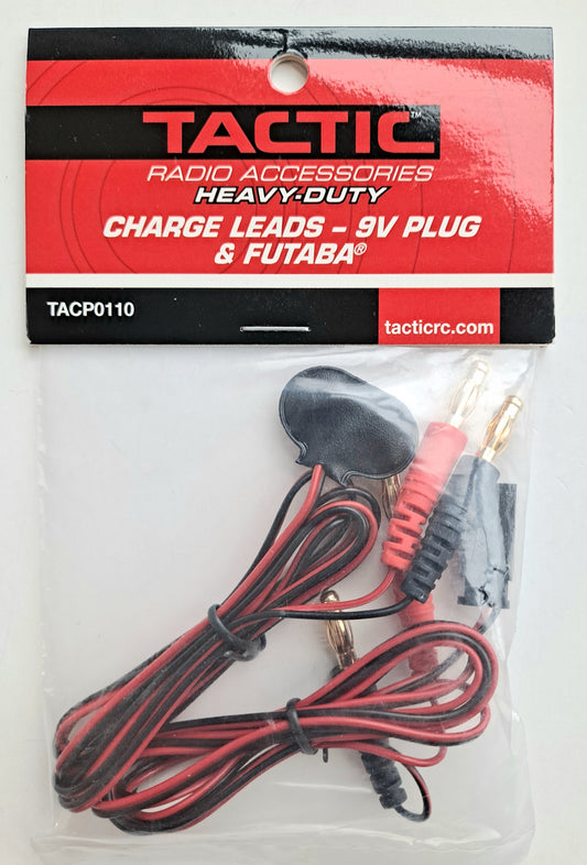 Tactic Banana Plug Tx/Rx Charge Lead to 9V Plug and Futaba TACP0110