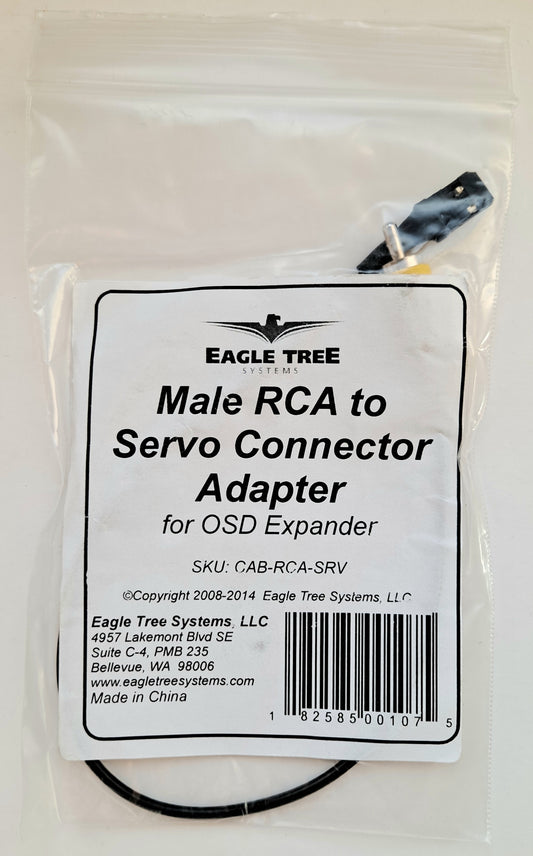 Eagle Tree Male RCA to Servo Connector Adapter for OSD Expander CAB-RCA-SRV