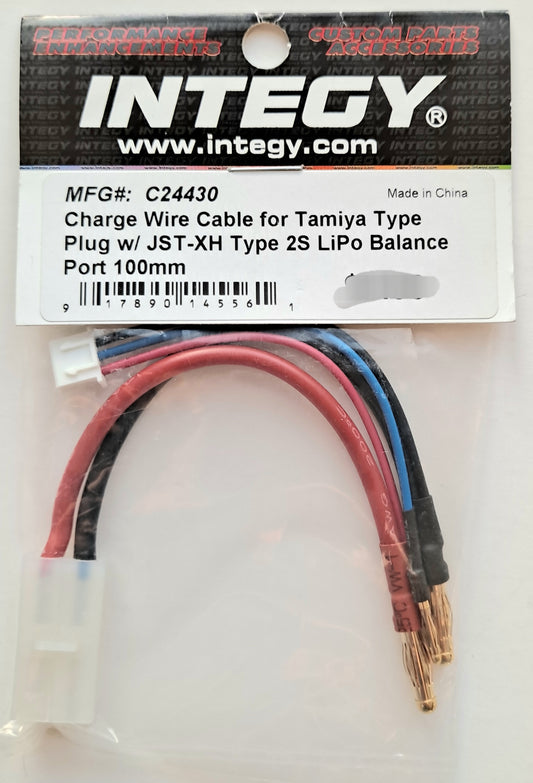 Integy Charge Wire Cable Tamiya Type w/ JST-XH 2S LiPo Balance Port 100mm C24430