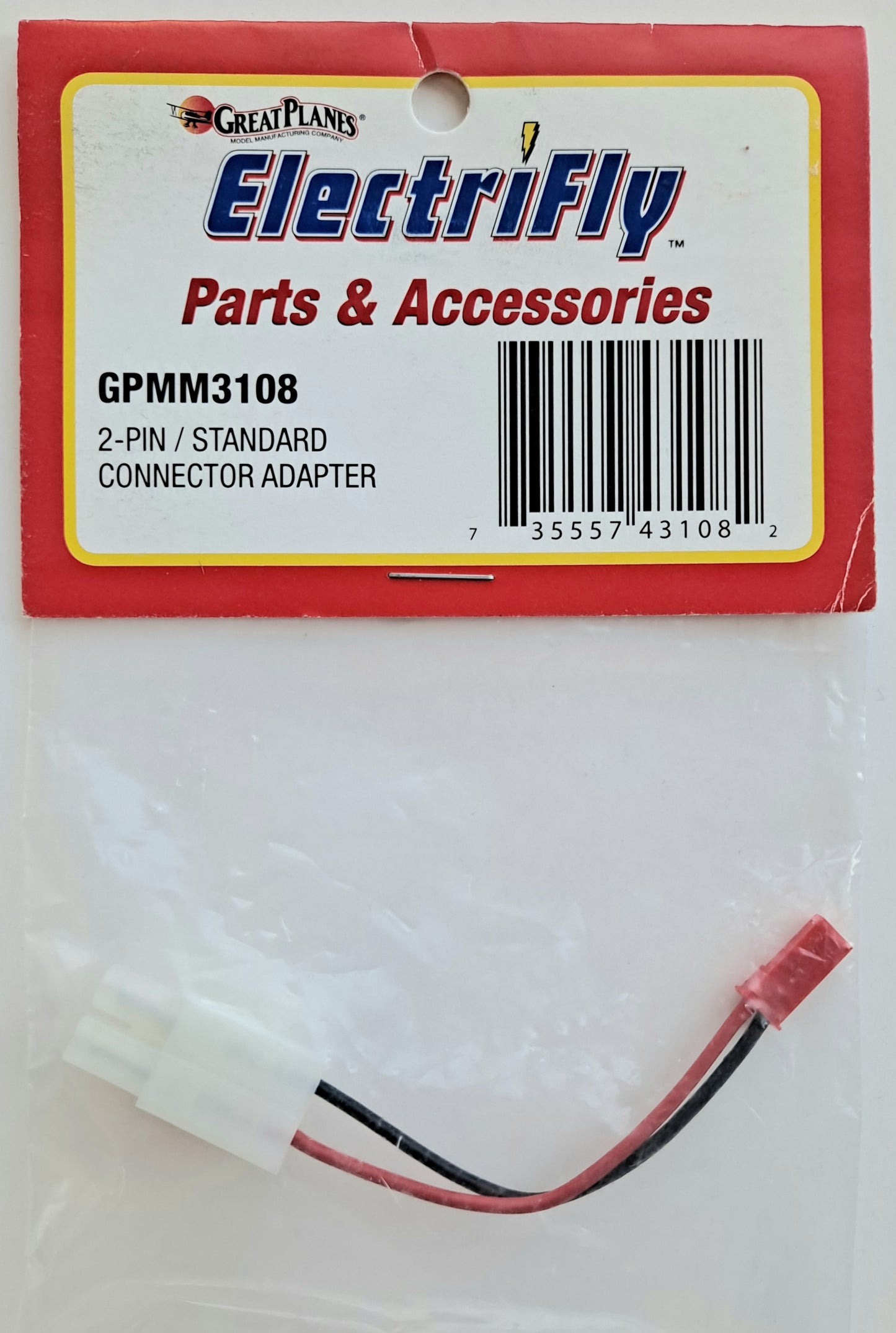 Electrifly JST 2-Pin to Tamiya Standard Adapter GPMM3108