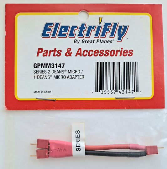 Electrifly Series 2 Deans Micro to 1 Deans Micro Adapter GPMM3147