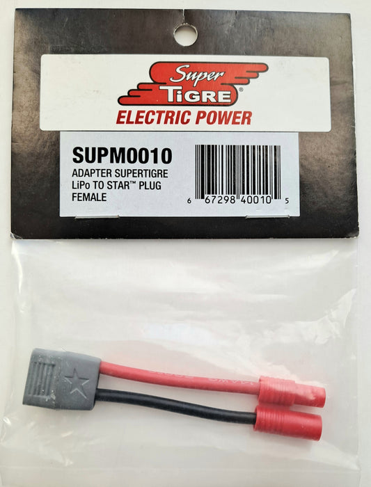 Super Tigre LiPO to Star Plug Female Adapter SUPM0010