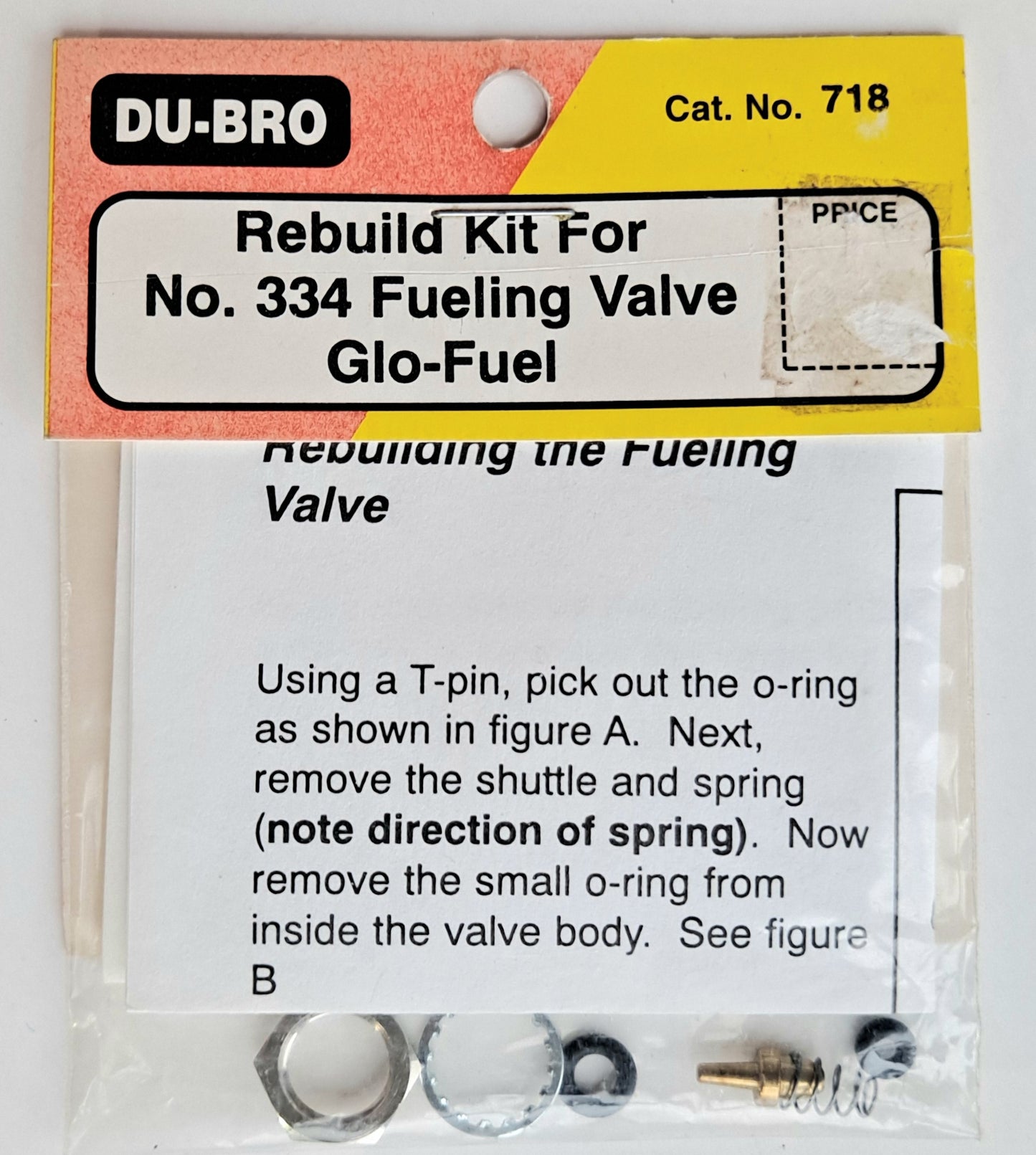 Du-Bro Rebuild Kit for No. 334 Glo-Fuel Fueling Valve #718