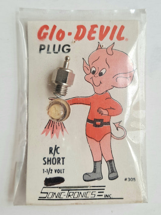 Vintage Glo-Devil Glow Plug and Copper Washer RC Short with Idle Bar #305