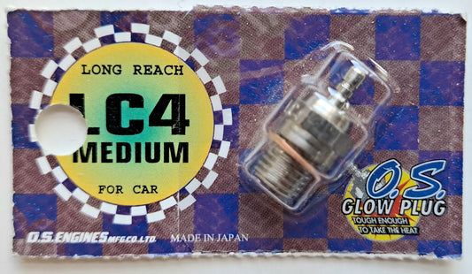 OS LC4 Long Reach Medium Glow Plug and Copper Washer