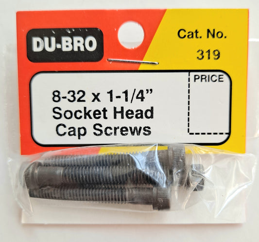 Du-Bro 8-32 x 1-1/4" Socket Head Cap Screws (4 pcs) #319