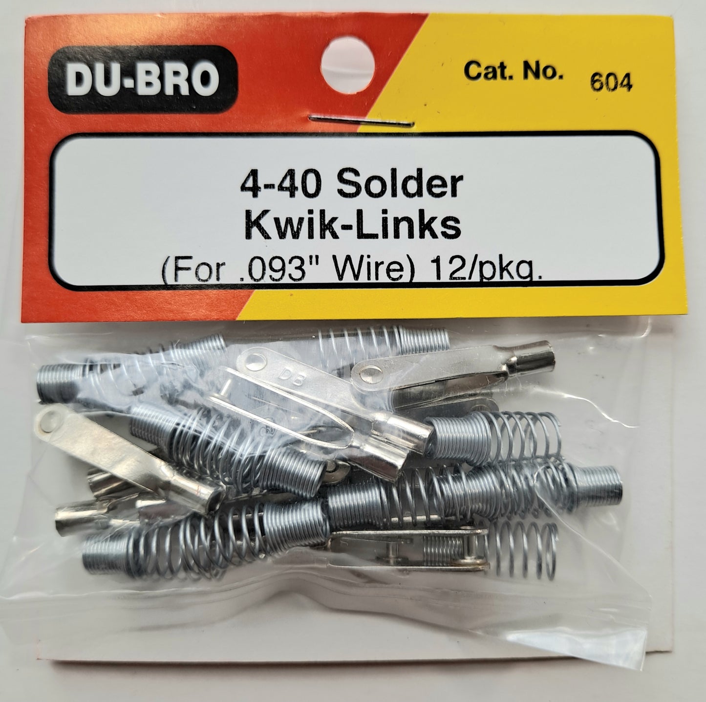 Du-Bro 4-40 Solder Kwik-Links for .093" Wire (12 pack) #604