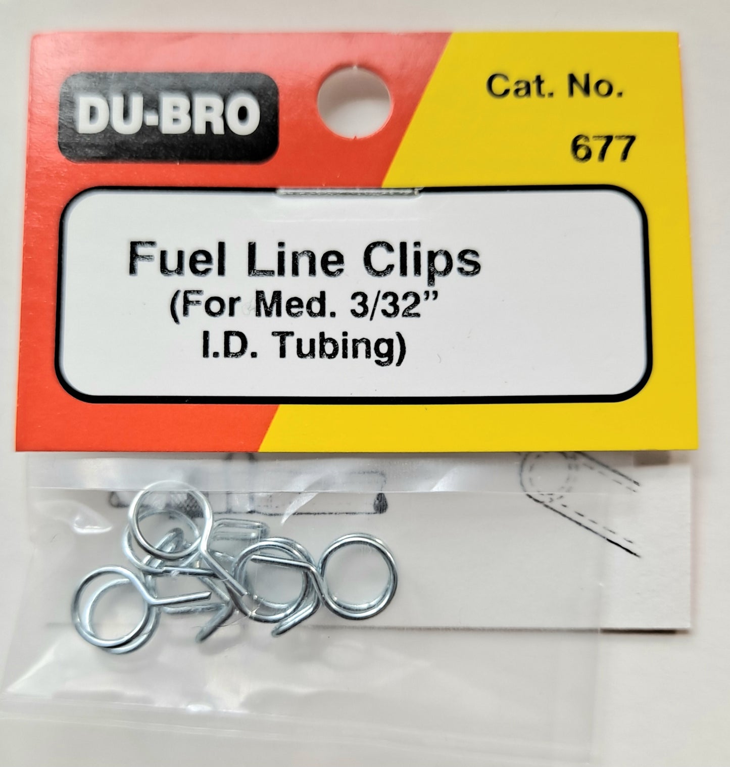 Du-Bro Fuel Line Clips for Medium 3/32" ID Tubing #677