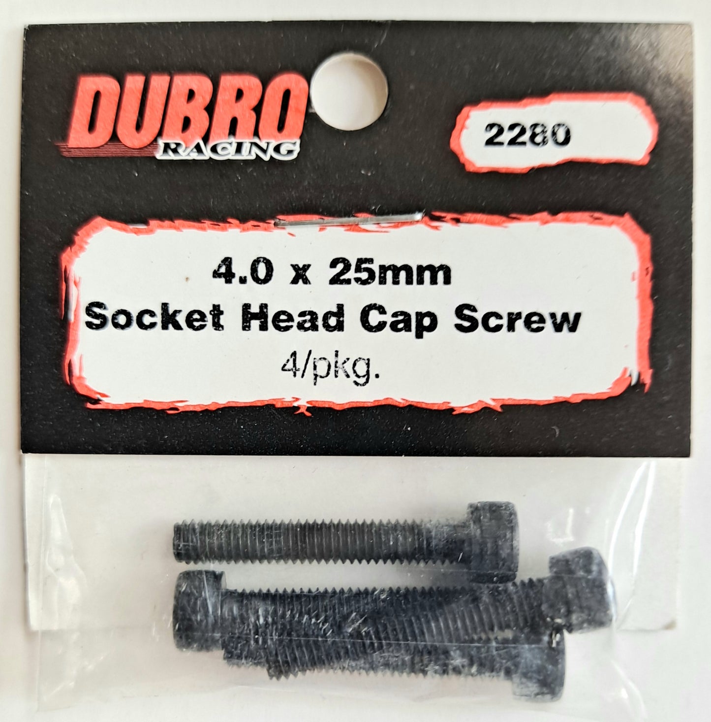 Du-Bro 4.0 x 25mm Socket Head Cap Screw (4 pcs) #2280