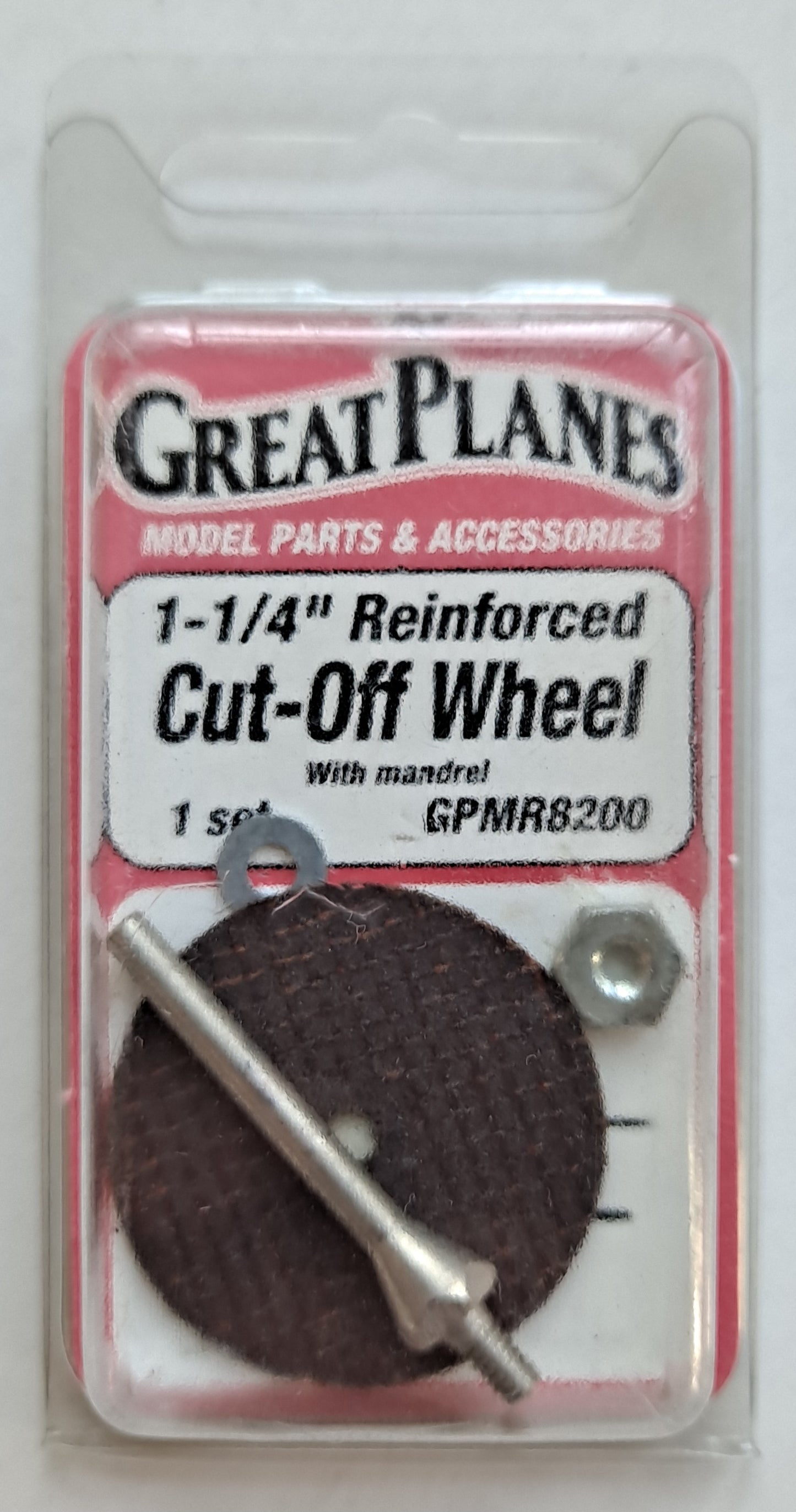 Great Planes 1-1/4" Reinforced Cut-Off Wheel with Mandrel GPMR8200