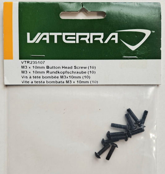 Vaterra M3 x 10mm Button Head Screws (10 pcs) VTR235107
