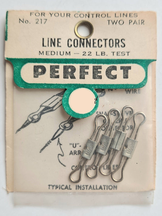 Vintage NOS Perfect Medium Line Connectors 22 lb. test (4 pcs) #217