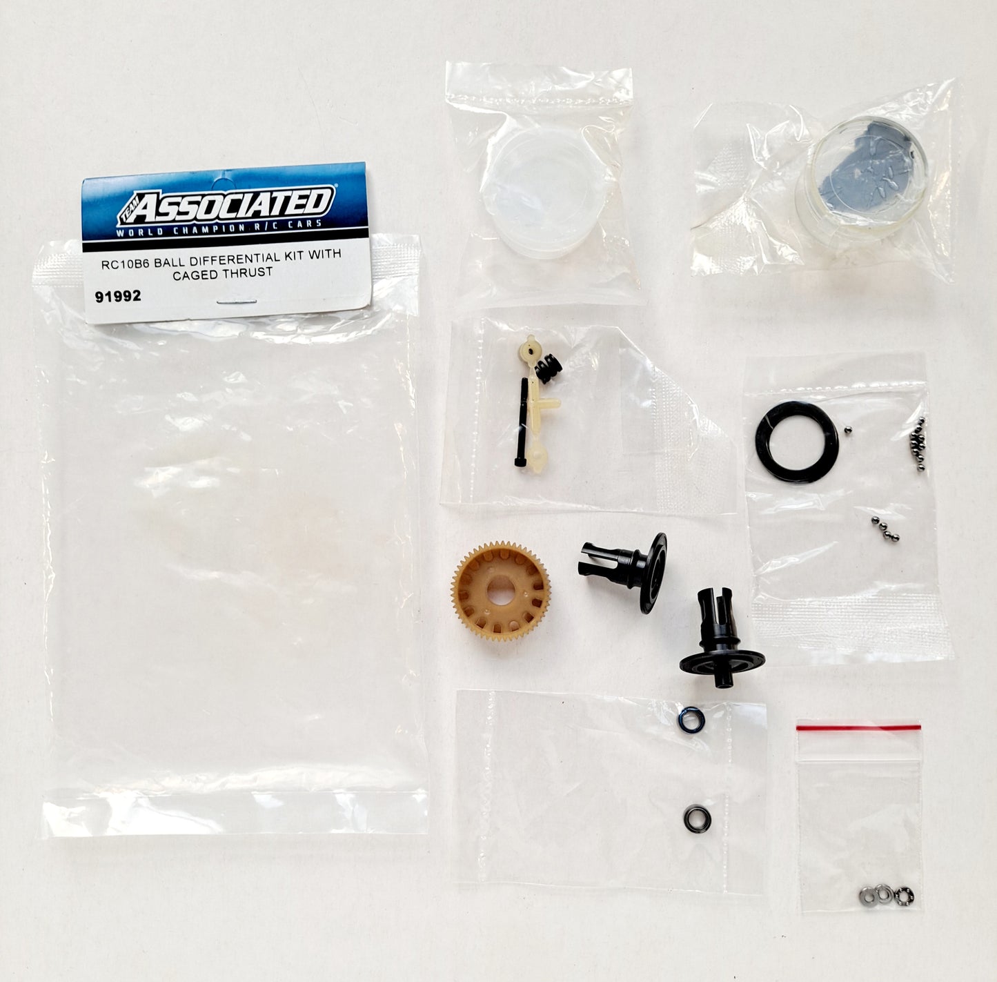 Open Bag Team Associated RC10B6 Ball Diff Kit With Caged Thrust Bearing 91992